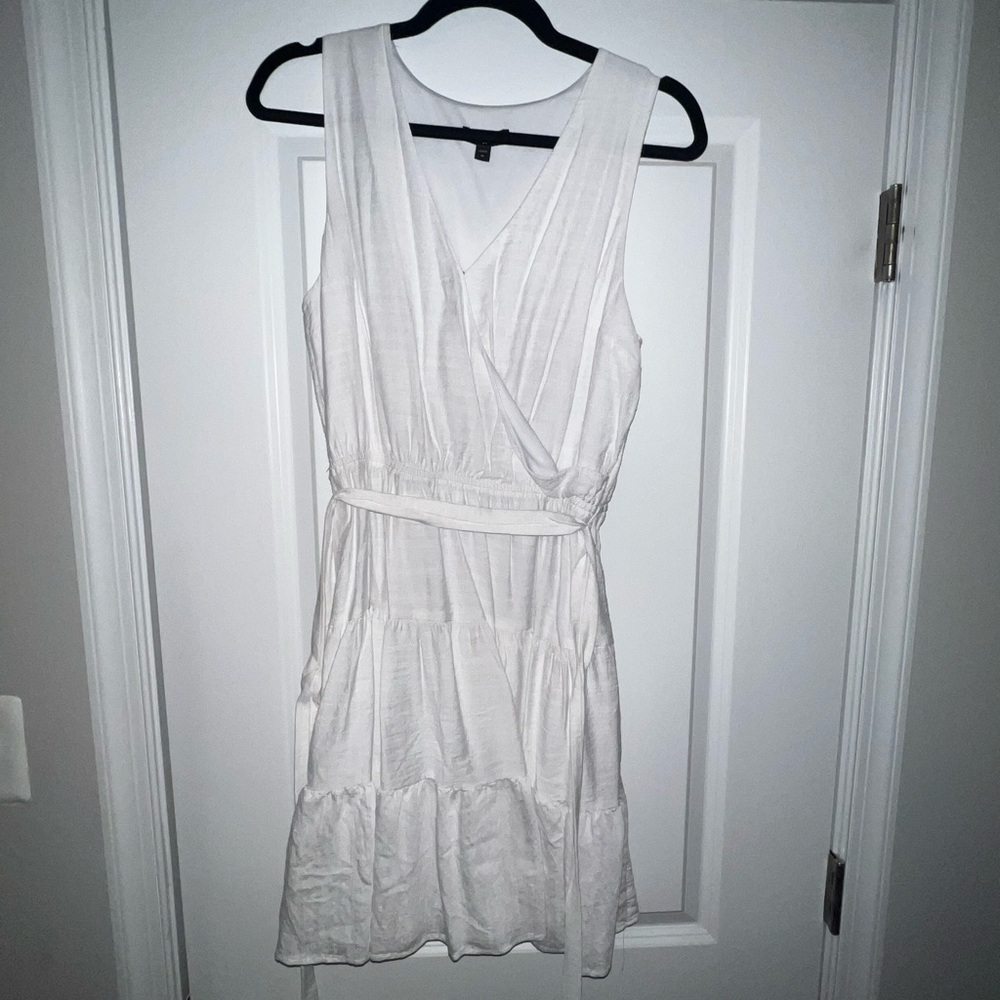 Express White V-Neck Mini Dress